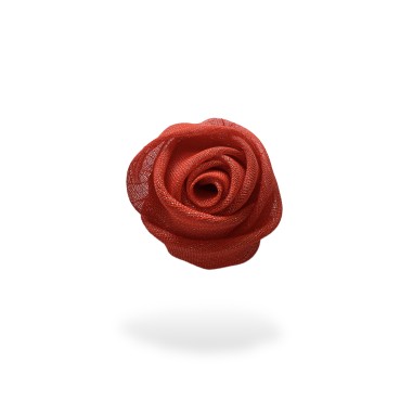 Spilla a forma di rosa rossa