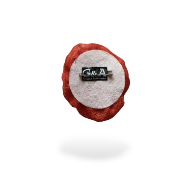 Spilla a forma di rosa rossa