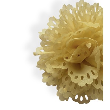 Spilla floreale giallo citrino