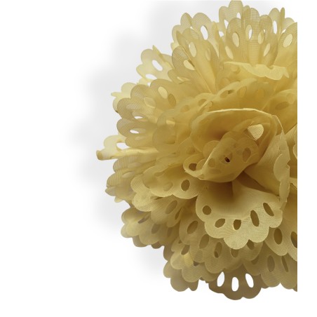 Spilla floreale giallo citrino