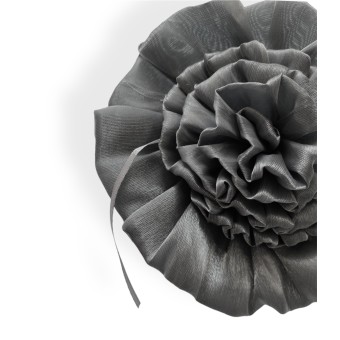 Spilla floreale grigia 2