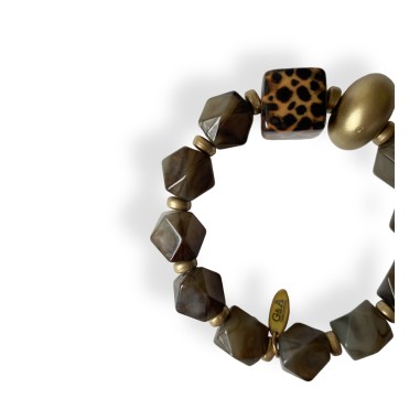 Bracciale marrone leopardato