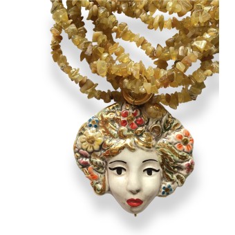 Collana multifilo con testa... 2