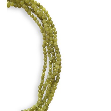 Collana multi filo verde e viola