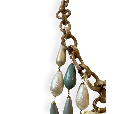 Collana a cascata con peperoncino in tessuto