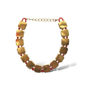 Collana con cristalli rossi 2