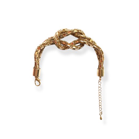 Bracciale con nodo dorato