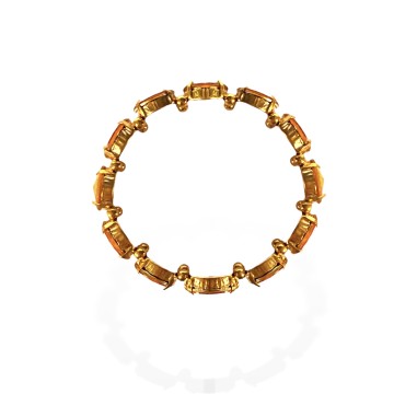 Bracciale con cristalli aranciati