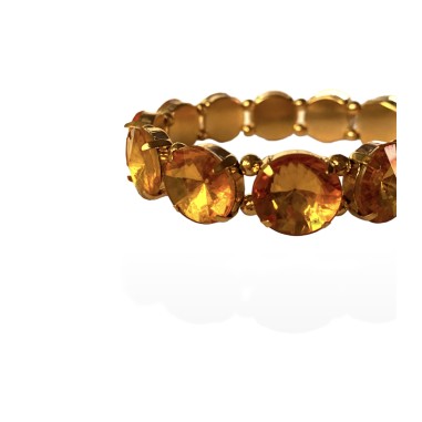 Bracciale con cristalli aranciati