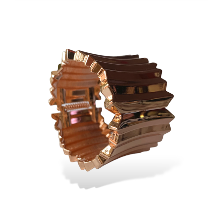 Bracciale rigido lucido oro rosa