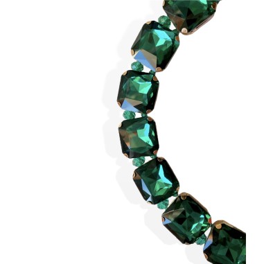 Collana con cristalli verdi