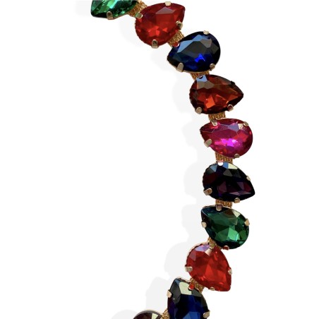 Collana con cristalli multicolore