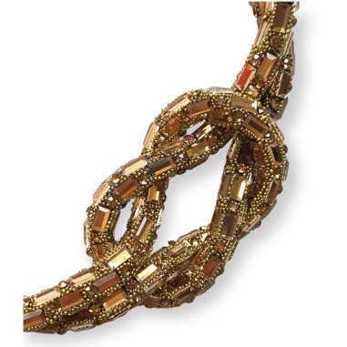 Bracciale con nodo dorato