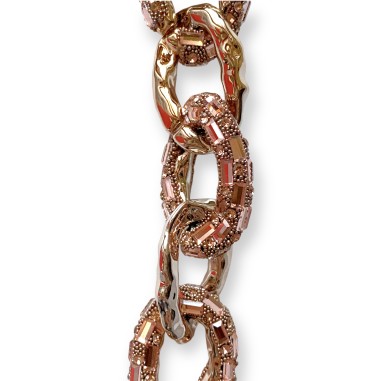 Bracciale gioiello a maglia oro rosa