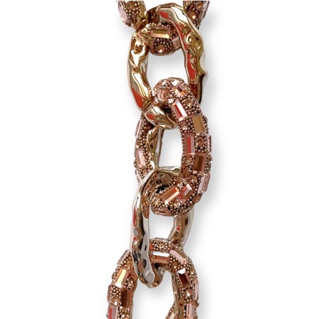 Bracciale gioiello a maglia oro rosa