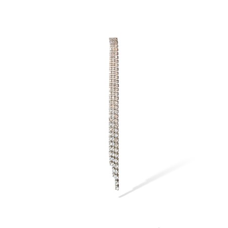 Orecchino a cascata argento con cristalli