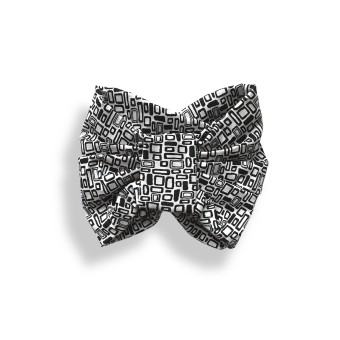 Turbante a fantasia bianco...