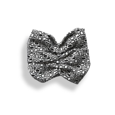 Turbante a fantasia bianco e nero