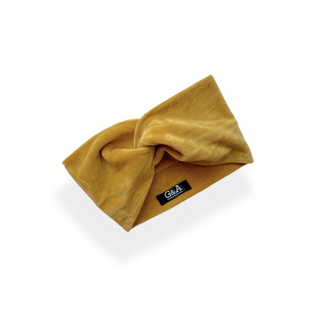 Fascia in velluto senape