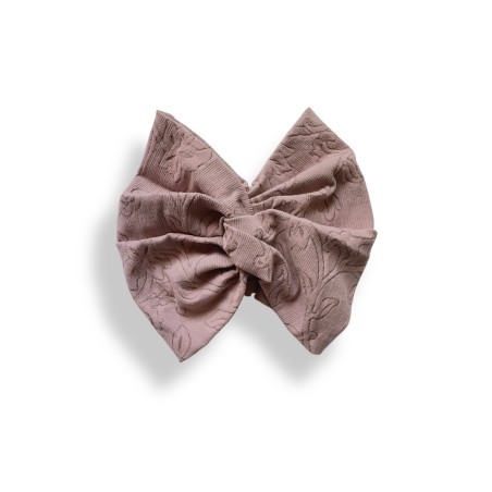 Turbante in velluto damascato rosa