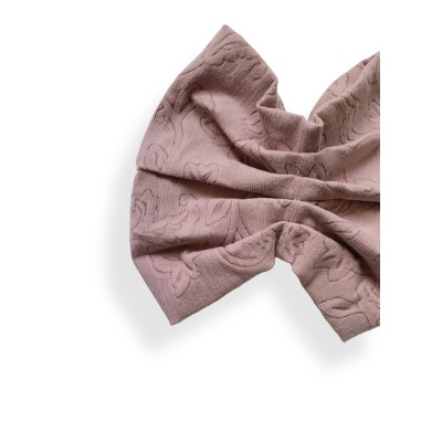Turbante in velluto damascato rosa