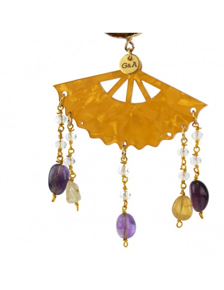 Orecchini tamburi con cigno