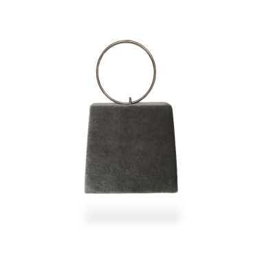 Borsa gioiello in velluto grigio