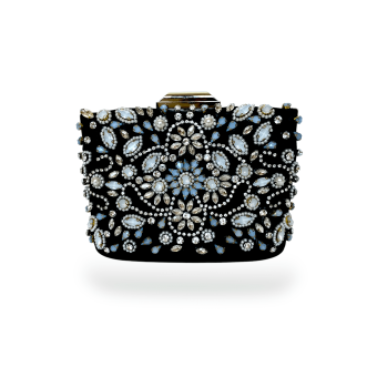 Clutch nera gioiello con...