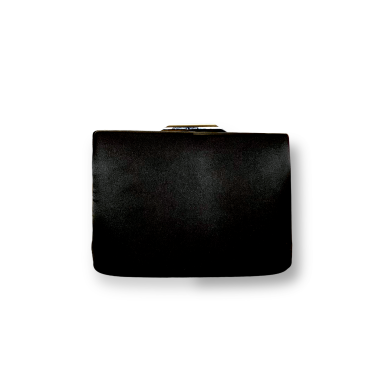 Clutch nera gioiello con cristalli...