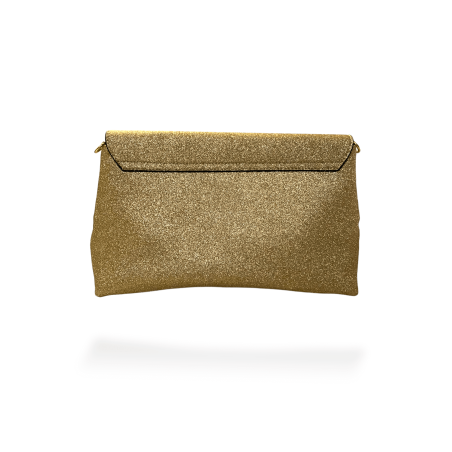 maxi pochette con nodo oro lurex