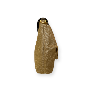 maxi pochette con nodo oro lurex