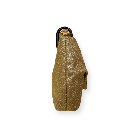 maxi pochette con nodo oro lurex