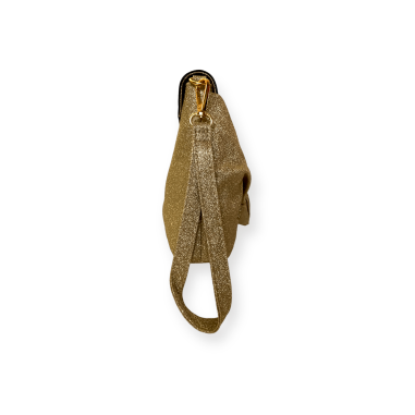 maxi pochette con nodo oro lurex
