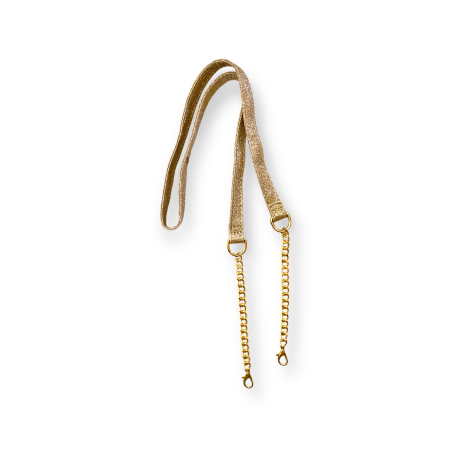 maxi pochette con nodo oro lurex