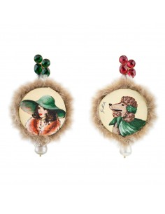 Orecchini tamburi con donna...