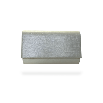 Pochette bianco panna lurex