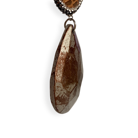 Orecchini pitonati con goccia