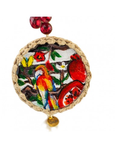 Orecchini tamburi con melograno e...