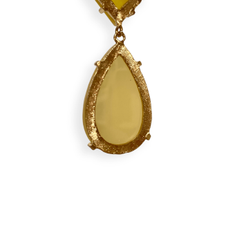 Orecchini con goccia gialla 2