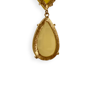 Orecchini con goccia gialla