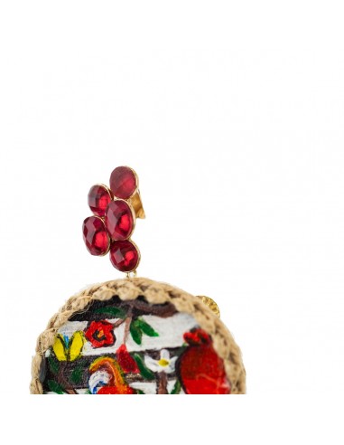 Orecchini tamburi con melograno e...